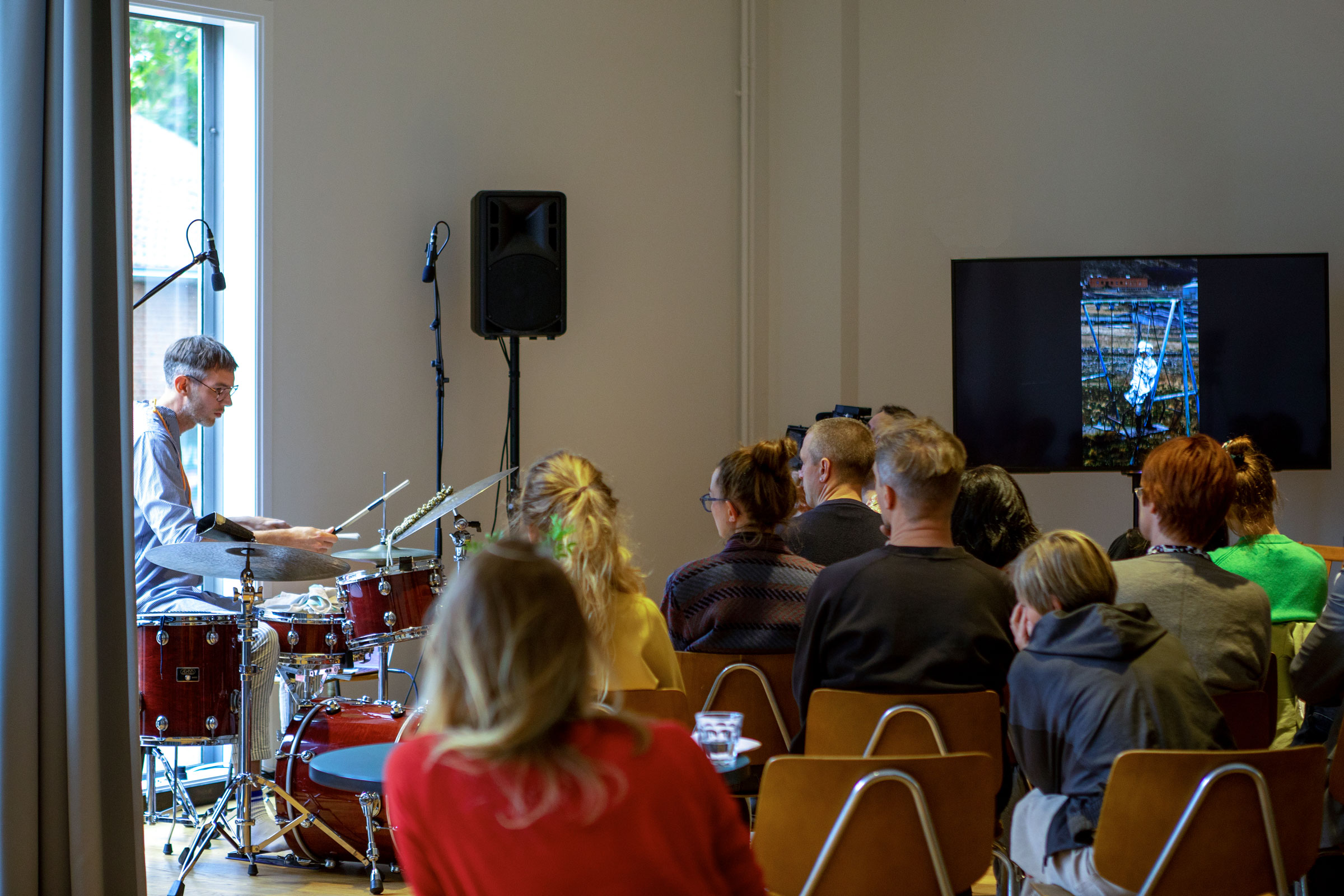 Performance by Himali Singh Soin with David Soin Tappeser playing drums