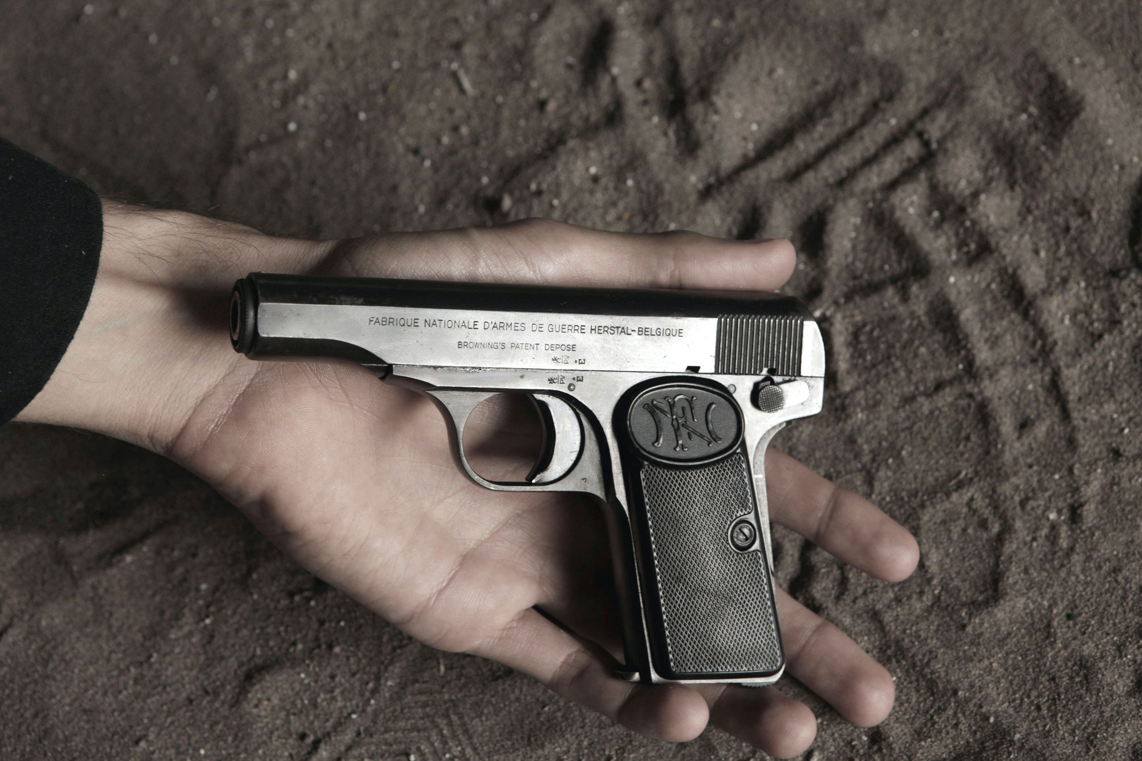 Pistol manufactured at the Fabrique Nationale d'Armes Herstal